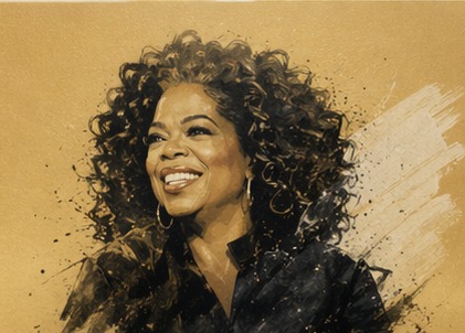 The Oprah Collection — illustrated portrait on gold ground